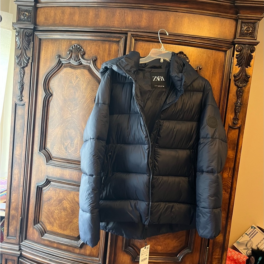 Zara Black Puffer Jacket